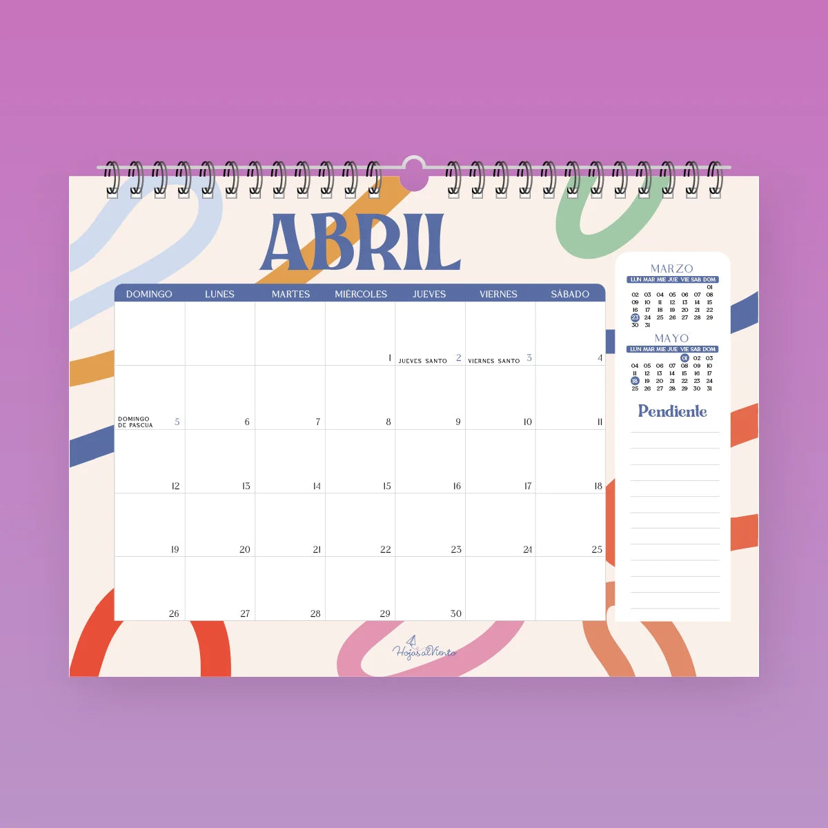 Calendario Programador Retro