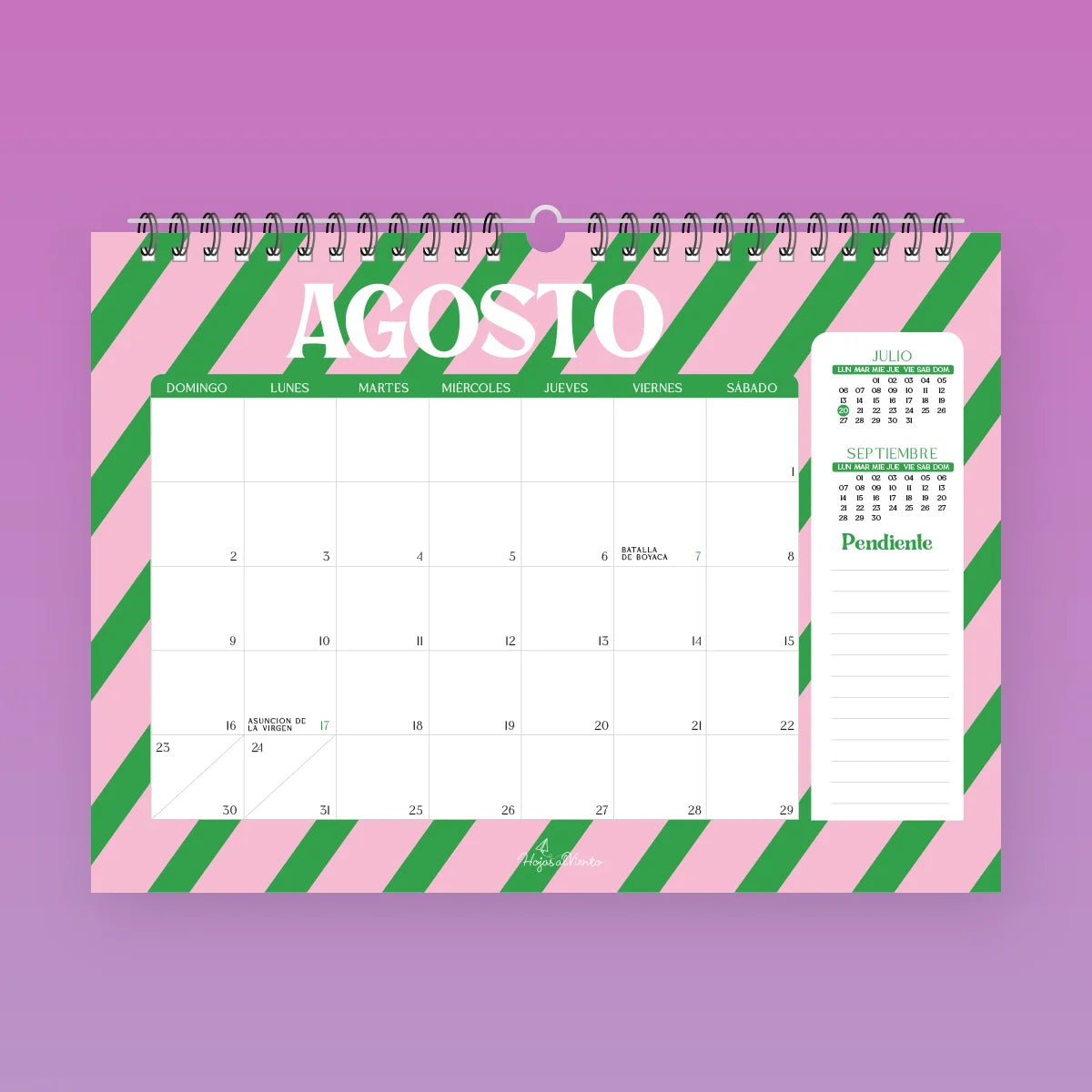 Calendario Programador Retro