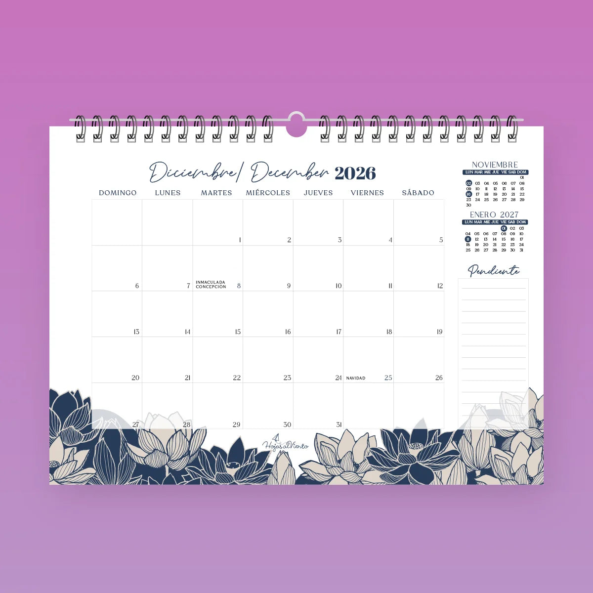 Calendario Programador Floral