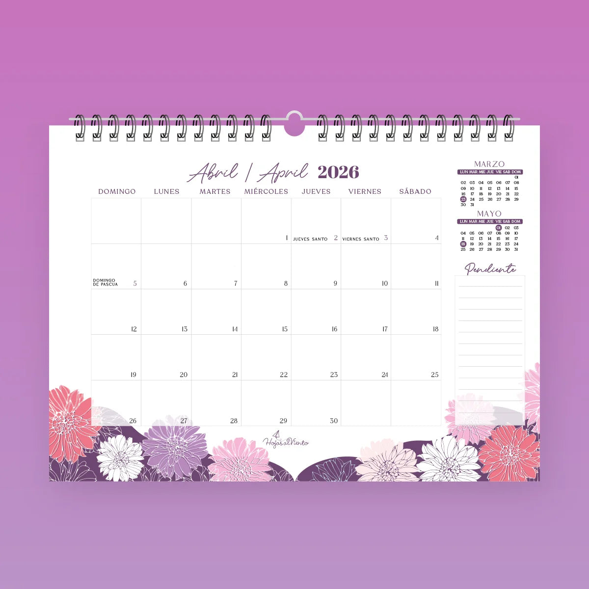 Calendario Programador Floral