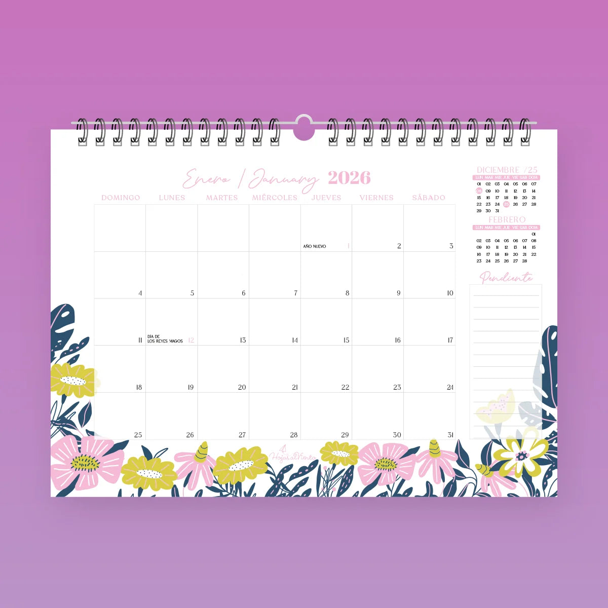 Calendario Programador Floral